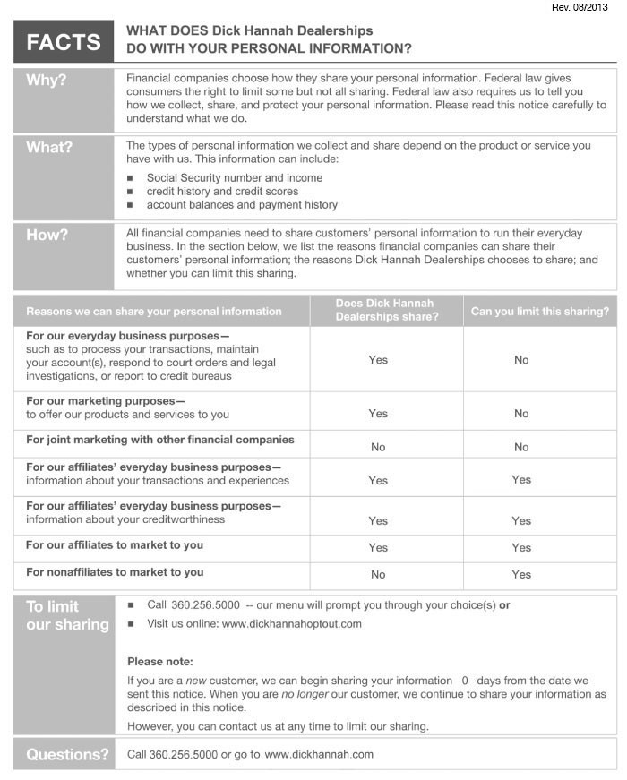 privacy policy form 1