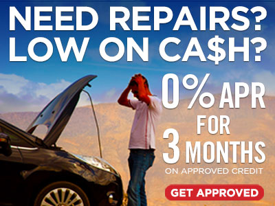 0% APR for 3 months service financing